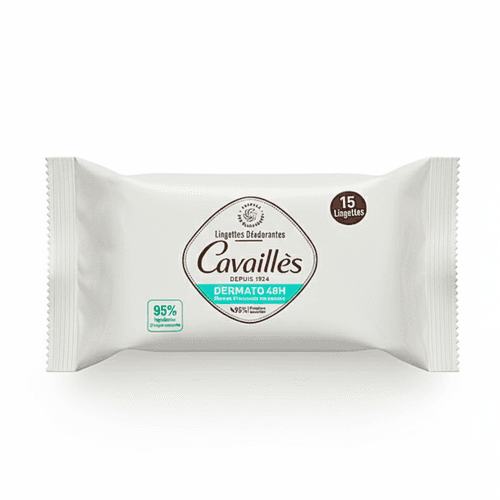 Roge Cavailles Lingettes Deodorant Dermato 48h 15un