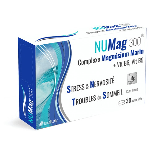  300 Magnésium Marin 30 Comprimés - Complexe Anti-Fatigue Vitamine B6