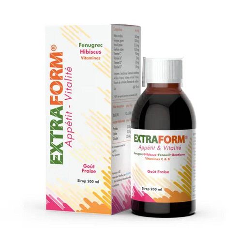 Extraform Sirop Appétit Et Vitalité Goût De Fraise 200 Ml