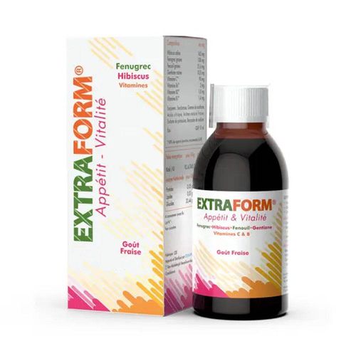Extraform Sirop Appétit Et Vitalité Goût De Fraise 100 Ml
