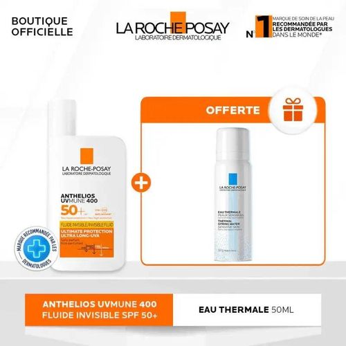 Anthelios Crème Solaire Fluide Invisible Spf50 = Eau Thermale Offert
