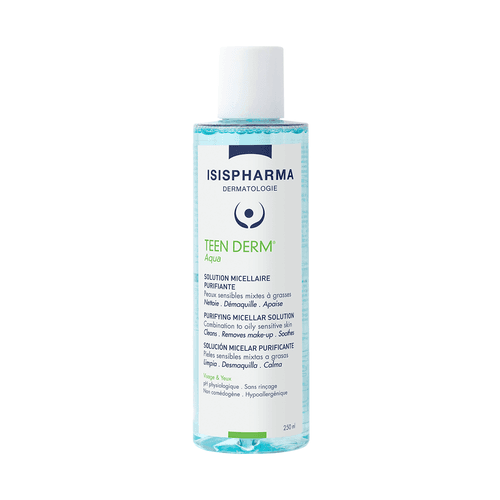 Teen Derm Aqua Solution Micellaire Purifiante 200ml Nettoyant Jeunes Peaux