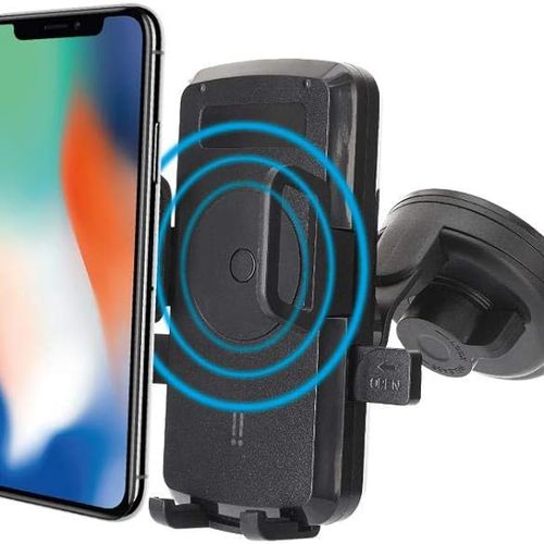 Support voiture avec chargeur Qi pour smartphone - Black