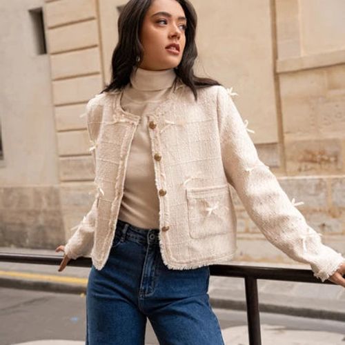 Veste en tweed & nœuds