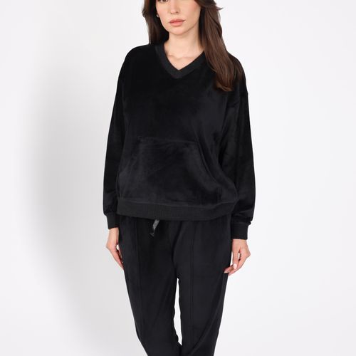 Ensemble Pyjama Col V à Poche | Collection Velvet MLC
