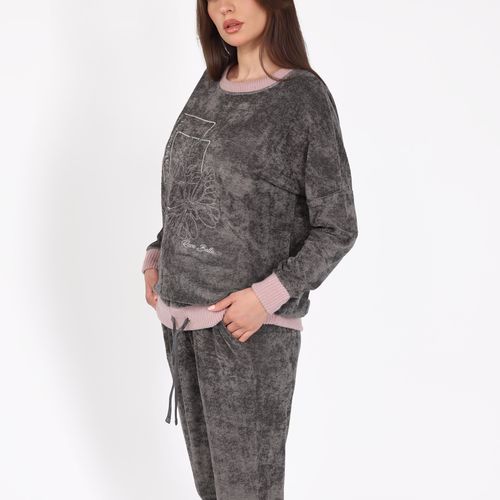 Pyjama Doux à Détails Roses | Collection Silver Cloud