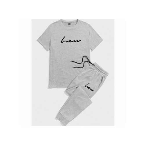 Ensemble Pantalon et T-shirt Gris pour Homme