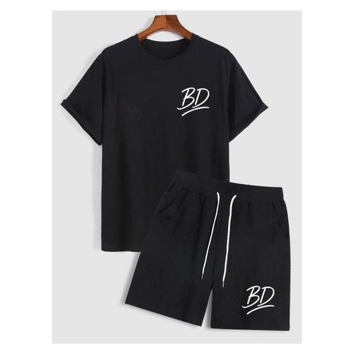 Ensemble T-shirt/short Noir Haute Qualité