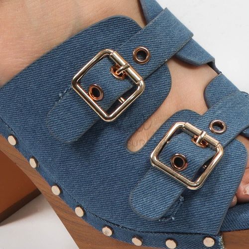 Ortensia - Sandales À Talon En Jeans