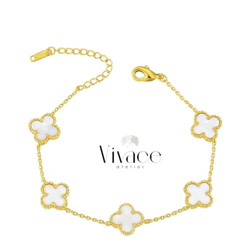 Gourmette Vivace Van Cleef Blanc