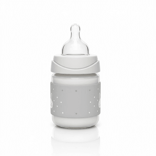 Suavinex Biberon Rabbit Avec Tetine Ronde Debit Lent +0m Gris 150ml