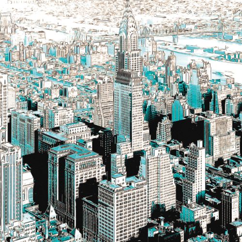 Gotham Papier Peint Photo Murale Intissé – L 200 x H 250 cm