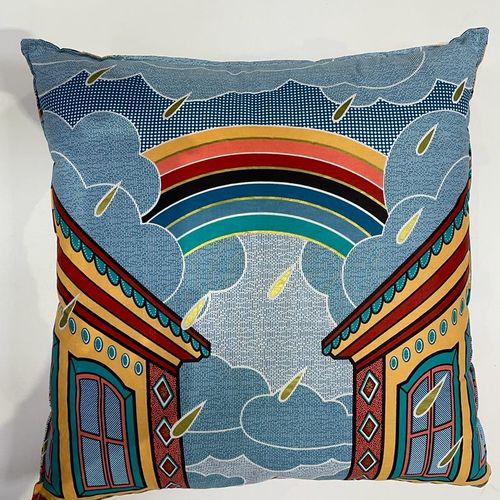 Coussin carré en wax africain