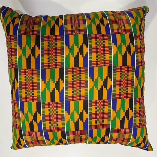 Coussin Carré En Wax Africain N°2 50 X 50 Cm