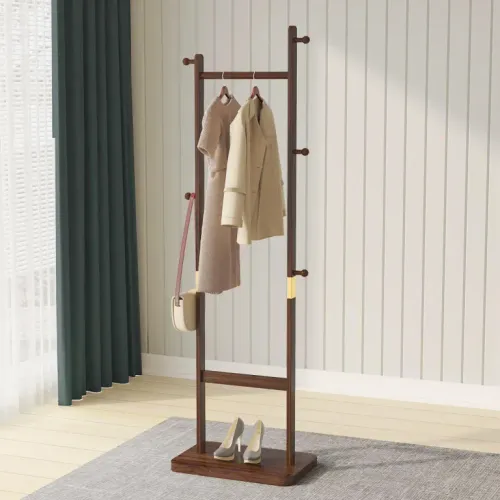 Portemanteau Pour Vêtement/sac/chapeaux Moderne En Bois Noyer
