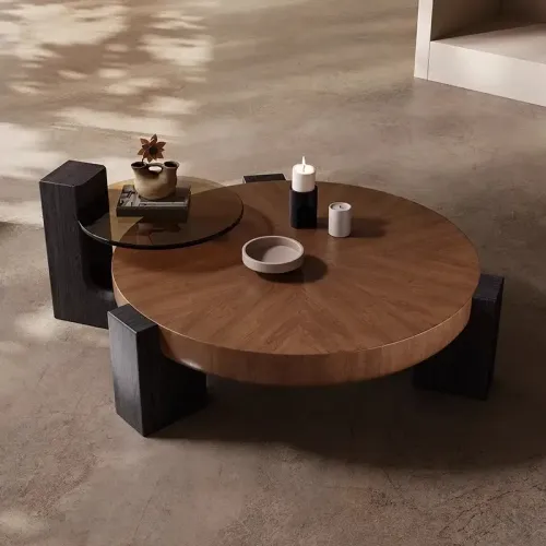 Claudia Table Basse En Noyer