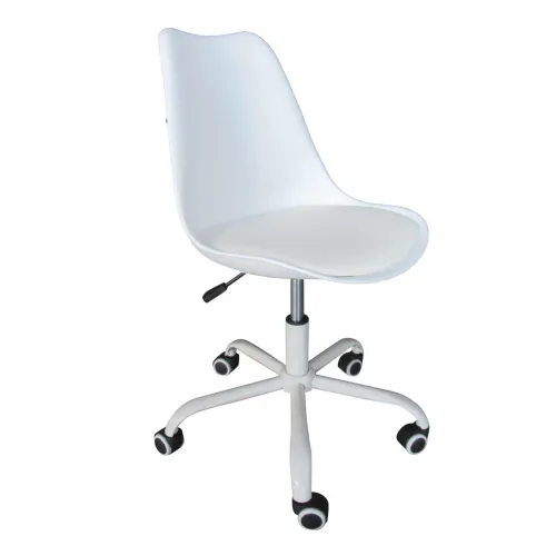 Matteo Chaise De Bureau Sur Roulette - Blanc