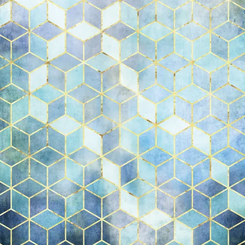 Mosaik Azzuro Papier Peint Photo Murale Intissé – L 200 x H 250 cm