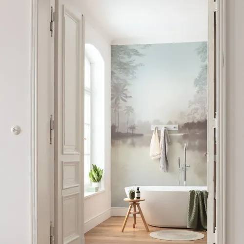 Lac Tropical Pure Papier Peint Photo Murale Intissé – L 200 x H 280 cm