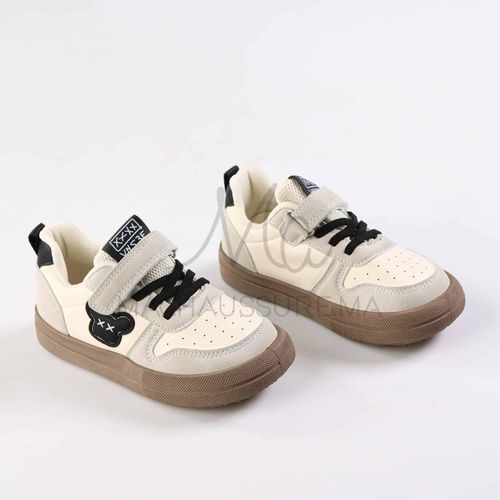 Kickster - Baskets Enfants En Kaki