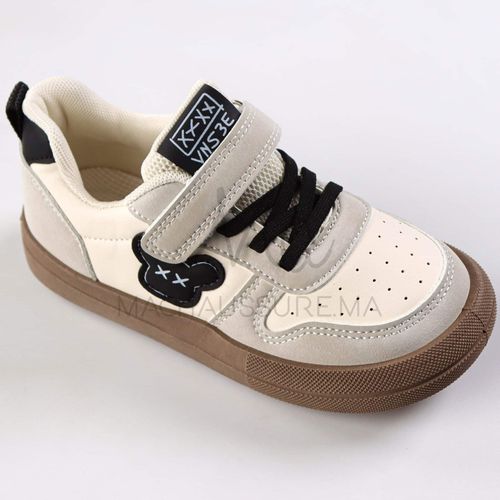 Kickster - Baskets Enfants En Kaki