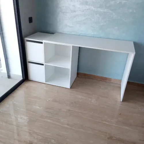 Adapta Bureau Multi Position Avec Rangement 120 Cm Blanc
