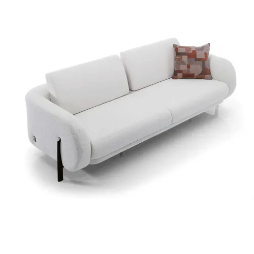 Moon Canapé Modulable 3 Places Blanc - 228 Cm