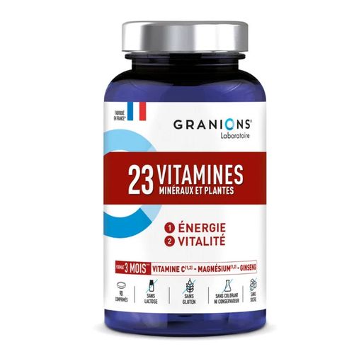 Granions 23 Vitamines Minéraux & Plantes 90 Comprimés Multivitamines Énergie Immunité