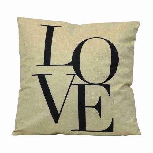 Coussin Modern Love Garni En Coton 45x45 Avec Fermeture Éclair