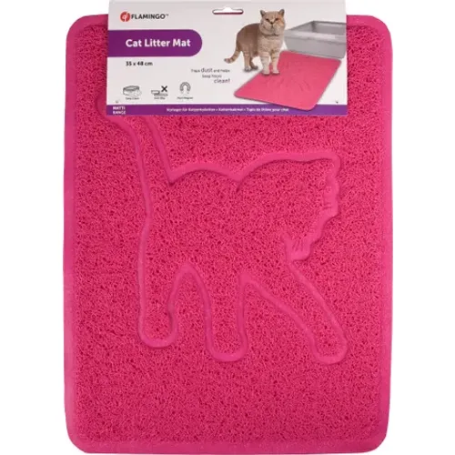 TAPIS POUR BAC À LITIÈRE ROSIE FUCHSIA 35x48CM / 561145