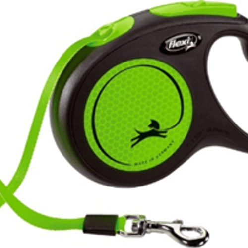 LAISSE À ENROULEUR NEW NEON TAPE VERT FLUO 500CM