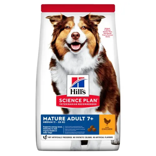 Croquette Pour Chiens De Taille Moyenne Adulte 7+ Poulet - 2.5kg