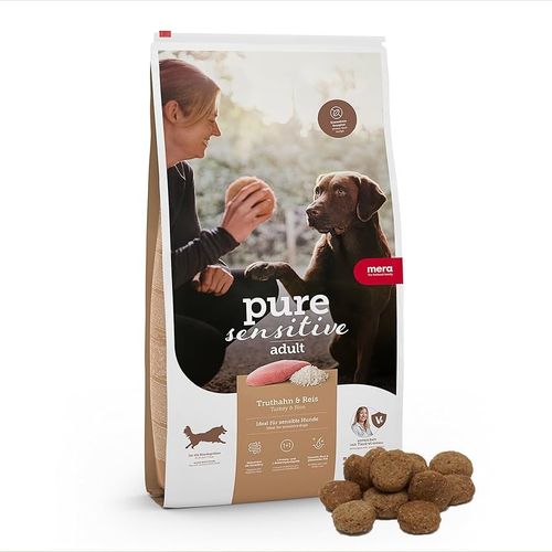 MERA Croquette chien adulte pure sensitive Dinde et riz 4kg.