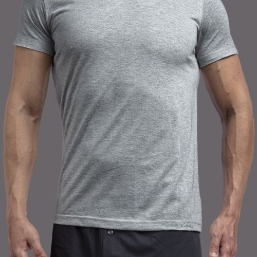 T-shirt Col V Coton Uni 