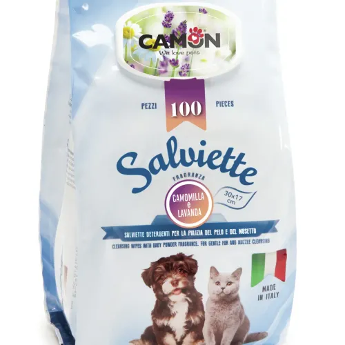 Lingettes maxi taille à la camomille et à la lavande - 100 pcs