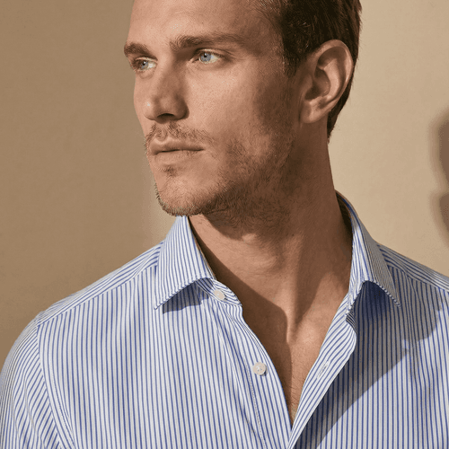 Tolentino – Blue Striped Italian Shirt