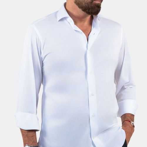 Cordone X Gabriel White Scottish Yarn Shirt