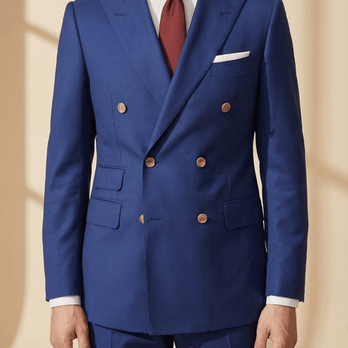 Genova Tailored Double-breasted Blazer – Royal Blue
