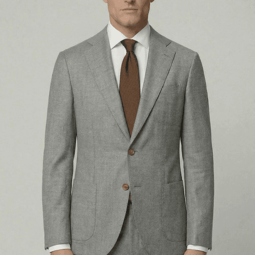 Arezzo Suit – Light Grey – Zignone Fabric – 96% Wool, 4% Cashmere