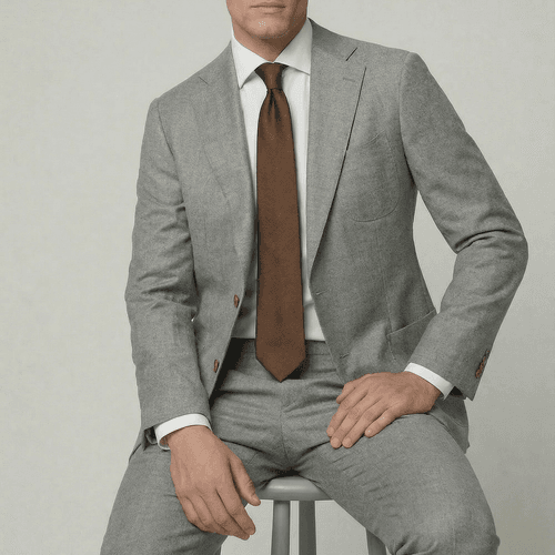 Arezzo Suit – Light Grey – Zignone Fabric – 96% Wool, 4% Cashmere