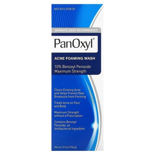 Nettoyant Moussant Contre Lacné, Peroxyde de Benzoyle 10 %, Force Maximale