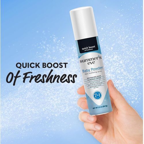 Summers Eve Spray Féminin Intimes Rafraîchissant - Baby Powder 5 in 1 - 56.7g