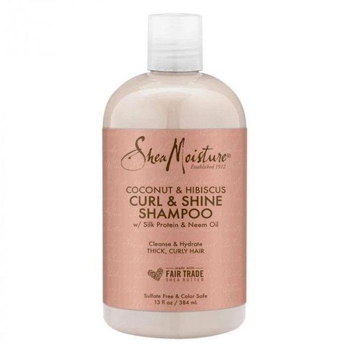 Shea Moisture Shampoing Noix de Coco et Hibiscus, Curl & Shine -384ml