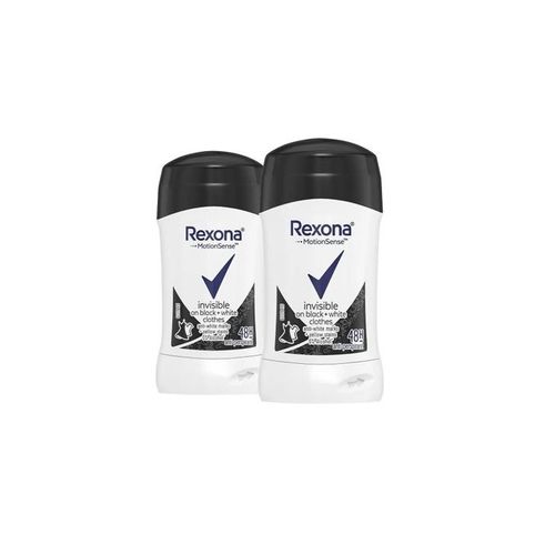 Rexona Duo Déodorant en Stick Invisible Black & White Clothes - 2x40g
