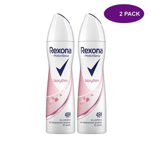 Rexona Spray Anti-transpirant Biorythm Motionsense 48h - Paquet de 2 X 200ml
