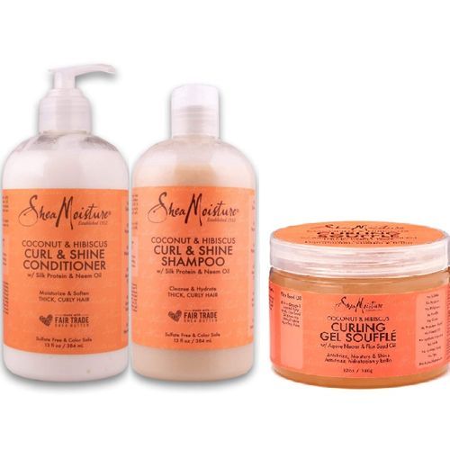 Shampoing& Conditionner& Gel, Curl & Shine, Noix de Coco et Hibiscus