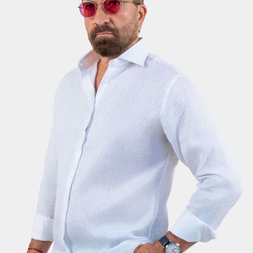 Napoli White Linen Shirt