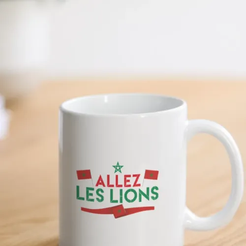 Marocain Supporter Fan de Maroc Allez les Lions sur Mugs
