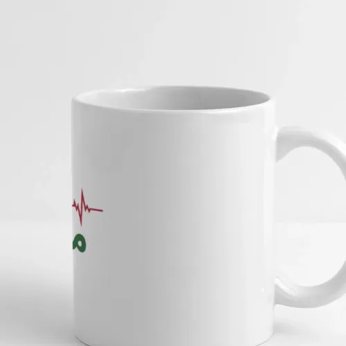 Dima Maroc Football 2025 sur Mug Panoramique Contrasté et Blanc