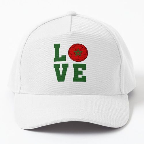 Morocco Love Football Maroc 2025 Casquettes Blanc